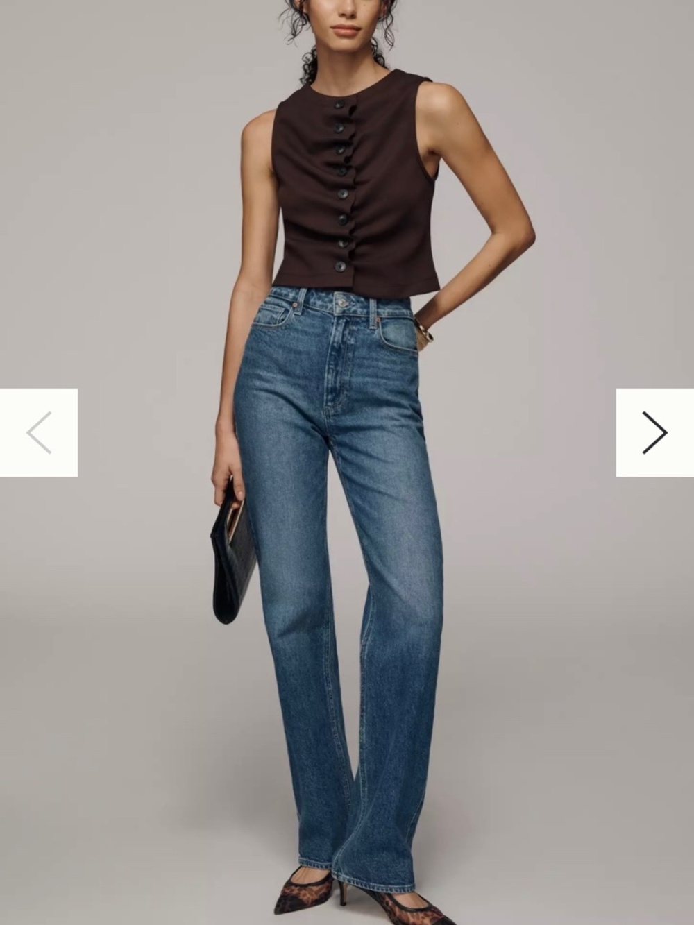 PAIGE Stevie 31 High-Rise Straight-Leg Jeans Size 32